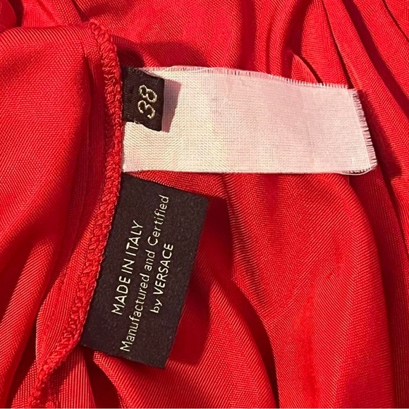 Red Vintage Versace Cocktail Dress - Picture 4 of 7